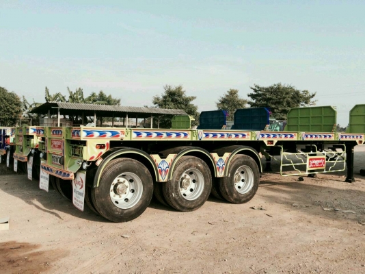 หางเทลเลอร์ พื้นเรียบ 3 เพลา **ฟรีดาว์น &amp; จัดได้เต็ม