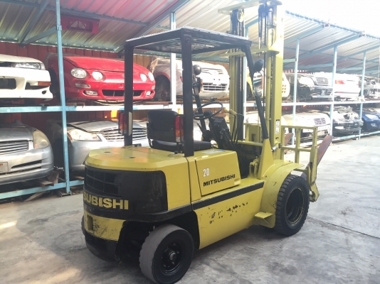 ขายรถโฟลคลิฟท์  MITSUBISHI FD20 ,เครื่องยนต์ดีเซล ,เสายกสูง 4.0 เมตร ,งาปรับคว่ำ-หงาย , รถนำเข้าจากญี่ปุ่น 100\%