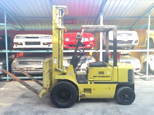 ขายรถโฟลคลิฟท์  MITSUBISHI FD20 ,เครื่องยนต์ดีเซล ,เสายกสูง 4.0 เมตร ,งาปรับคว่ำ-หงาย , รถนำเข้าจากญี่ปุ่น 100\%