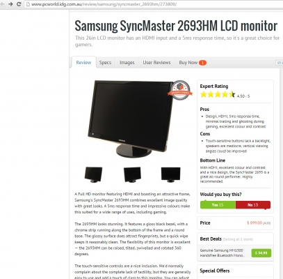 จอSAMSUNG 2693HM 26นิ้ว