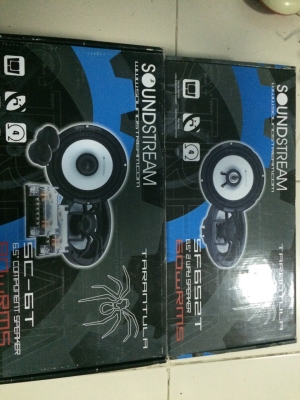 ชุดลำโพง SOUNDSTREAM ทั้งคันรถ 2คู่ คู่แยกชิ้น1ชุด คู่แกนร่วม2ทาง1ชุด สภาพสวย มือ2  Line:Mcballza