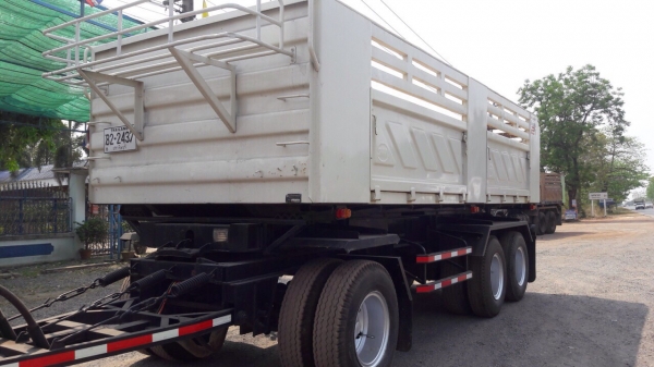 ขายลูกพ่วงดัมพ์อู่สามมิตร 3 เพลาแท้ จดใหม่ปี 59 ยางเต็ม ทะเบียนพร้อม