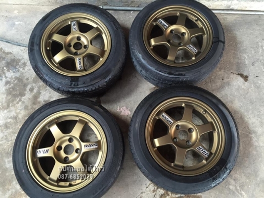 ล้อมือสอง TE37 ขอบ15 4รู100 กว้าง7 ออฟ38 พร้อมยาง 185/60R15