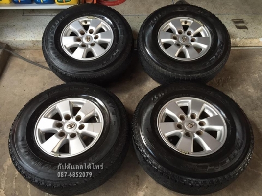 ล้อเดิม Toyota ขอบ15 6รู139 พร้อมยาง Bridgestone 255/70R15