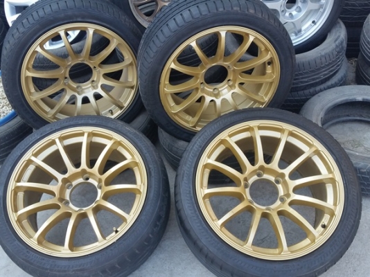 ขายล้อRS ขอบ18 6รู หน้า8หลัง9  พร้อมยาง 4 ล้อ