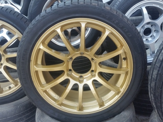 ขายล้อRS ขอบ18 6รู หน้า8หลัง9  พร้อมยาง 4 ล้อ