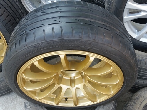 ขายล้อRS ขอบ18 6รู หน้า8หลัง9  พร้อมยาง 4 ล้อ