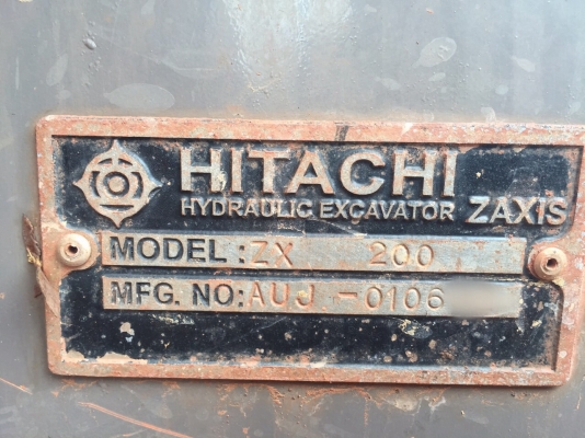 ขายรถแบคโฮ HITACHI ZX 200 เครื่อง 6BG1 ไม่เคยลงน้ำเค็ม สนใจโทร 081-970-1072