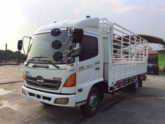 ขายรถบรรทุกหกล้อ Hino เครื่อง 150 แรง ปี 52 กระบะไม่ดัมพ์ช่วงยาว 5.50 เมตร ไมล์ 16x,xxx ทะเบียนพร้อม