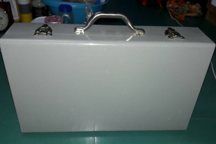 ขายกระเป๋าเหล็กขนาดใหญ่ใหม่เก็บกว้าง30cm. ยาว50cm. หนา12cm.