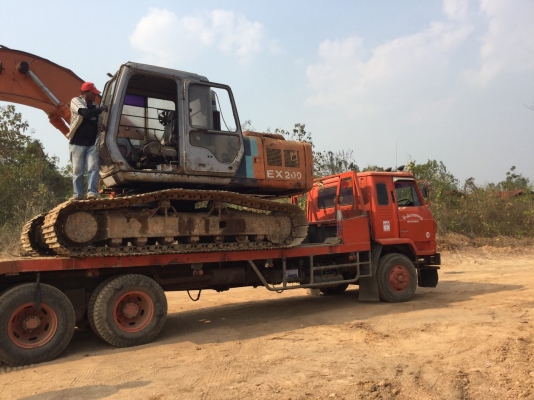 ขายคู่แบคโฮ+เทเลอร์ท้ายลาก