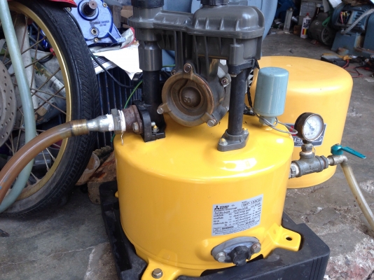 ขายปั้มน้ำอัตโนมัติ mitsubishi 150W สภาพสวย ตรวจเช็คแรงดันเรียบร้อยไม่มีรั่วซึม พร้อมใช้งาน