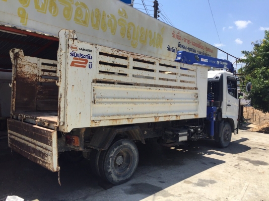 HINO 175 ดั้มติดเครน 3 ตันปีย์ สวยๆเดิมๆวิ่งไม่ถึง 6 พันกิโล ขายดาวน์