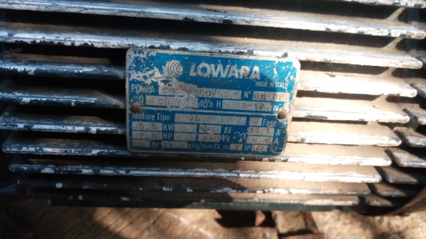 ขาย !! ปั้มน้ำหอยโข่ง Lowaraของ อิตาลี่ ขนาด7.5แรง380v. พร้อมมใช้