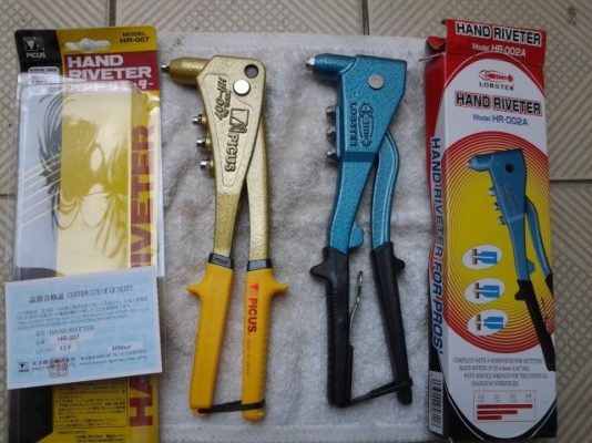 ขายคีมยิงรีเว็ทตรากุ้งญี่ปุ่นLOBSTER HR-002A Made in Japan.