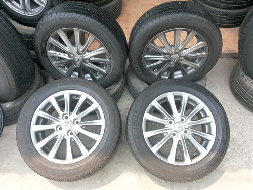 ขายล้อTOYOTA VIOS12 ก้าน(สีกัล) ยางปี 14 4 ล้อ