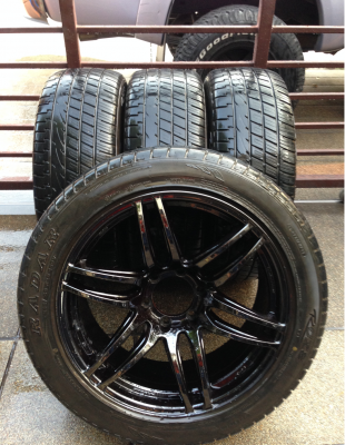 ล้อ MR II ขอบ20 กว้าง 9นิ้ว ET20 สภาพสวย95\% ไม่มีซ่อม พร้อมยางปี14 ดอกเต็ม ใช้กันยาว ราคาเร้าใจ