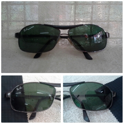 แว่นตา เรย์-แบน ตัวแท้!  Ray-Ban Gunmetal made in Italy