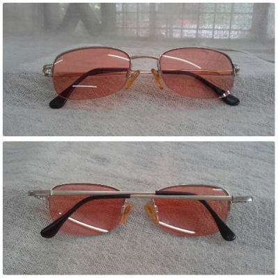 แว่นตาฮาล์ฟริมเลส/ไททาเนียมบริสุทธิ์  Jean Pucci made in Japan (ไซซ์หล่อ!)