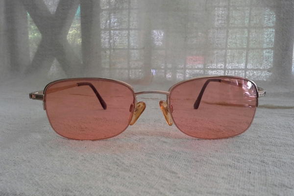 แว่นตาฮาล์ฟริมเลส/ไททาเนียมบริสุทธิ์  Jean Pucci made in Japan (ไซซ์หล่อ!)