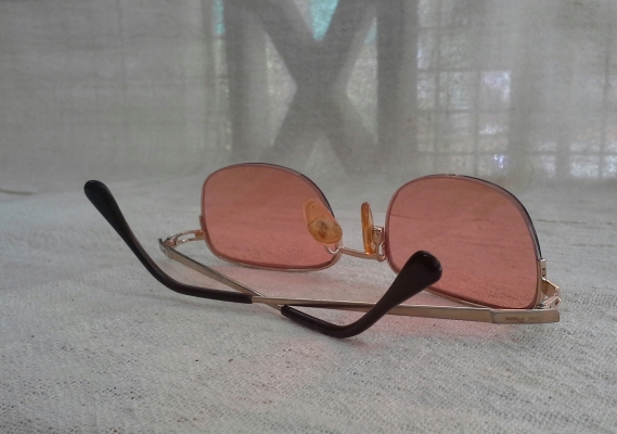 แว่นตาฮาล์ฟริมเลส/ไททาเนียมบริสุทธิ์  Jean Pucci made in Japan (ไซซ์หล่อ!)