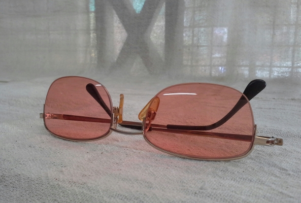 แว่นตาฮาล์ฟริมเลส/ไททาเนียมบริสุทธิ์  Jean Pucci made in Japan (ไซซ์หล่อ!)