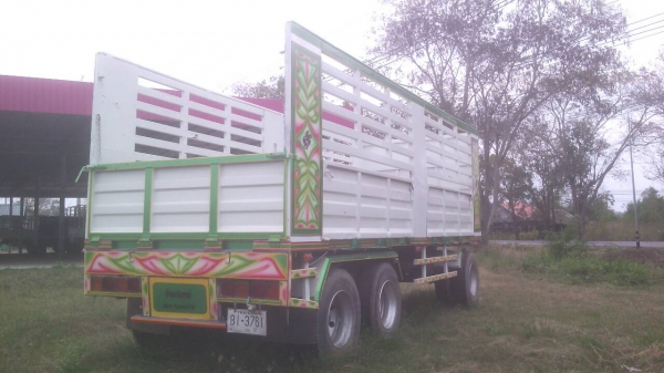 ขายด่วนหางพ่วงไมดั้ม3เพลาแท้ยาว7.40เมตรยางเต็มสภาพสวย