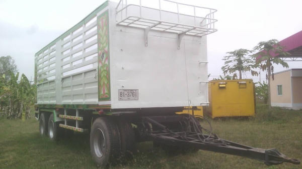 ขายด่วนหางพ่วงไมดั้ม3เพลาแท้ยาว7.40เมตรยางเต็มสภาพสวย