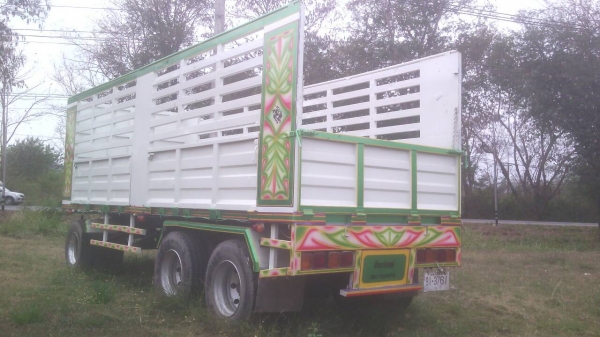 ขายด่วนหางพ่วงไมดั้ม3เพลาแท้ยาว7.40เมตรยางเต็มสภาพสวย