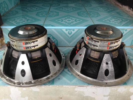 ซับ12นิ้ว audio quart มือสองสภาพดีโครงหล่อว้อยคู่ 156/2ก้อน/น่าจะv3&quot;เบสแนวนุ่มลึก ขายคู่ละ 2850 บาท สนใจ0892425454 อยู่สระบุรี(รับเองยิ่งดี)