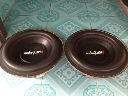 ซับ12นิ้ว audio quart มือสองสภาพดีโครงหล่อว้อยคู่ 156/2ก้อน/น่าจะv3&quot;เบสแนวนุ่มลึก ขายคู่ละ 2850 บาท สนใจ0892425454 อยู่สระบุรี(รับเองยิ่งดี)