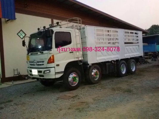 ขายรถบรรทุก HINO FM2PNPD เฟืองช้า เครื่อง P11C- 320 แรง 2 เพลา ปี 48 กระบะสามมิตรไม่ดัมพ์ มีระบบลากพ่วง ยางดี ทะเบียนพร้อม