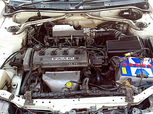 โตโยต้า โดเรม้อน ae90 เครี่อง4a fe แน่นๆ LPG เกียร์ธรรมดา