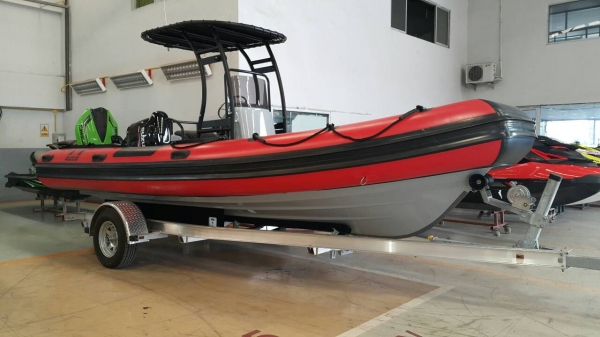 เรือยางใหม่ ท้องไฟเบอร์ ตกปี ปี 2015 + เทรเลอร์อลูมิเนียมอย่างดี