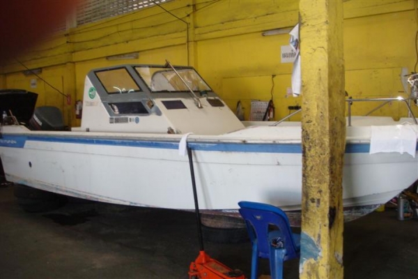 ขายเรือตกปลา yanmar 24ฟุต เครื่อง yamaha 115