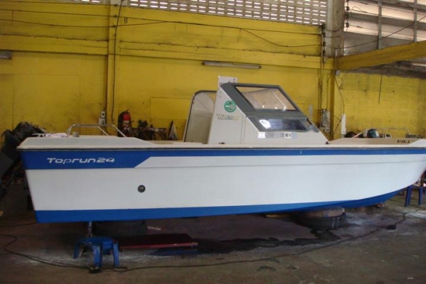 ขายเรือตกปลา yanmar 24ฟุต เครื่อง yamaha 115