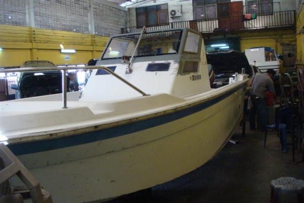ขายเรือตกปลา yanmar 24ฟุต เครื่อง yamaha 115