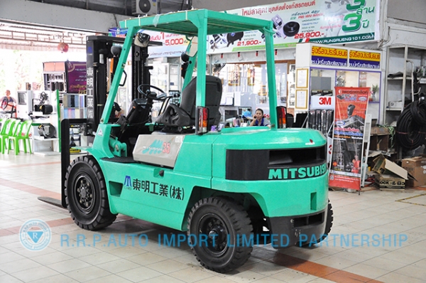 ขายรถโฟล์คลิฟท์มือสอง MITSUBISHI รุ่น FD35-00409 ราคา 430,000 บาท นำเข้าจากประเทศญี่ปุ่น 100\% ไม่เคยใช้งานในประเทศไทย