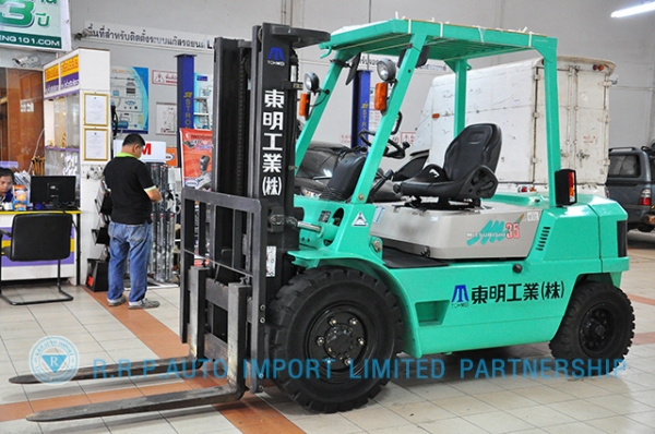 ขายรถโฟล์คลิฟท์มือสอง MITSUBISHI รุ่น FD35-00409 ราคา 430,000 บาท นำเข้าจากประเทศญี่ปุ่น 100\% ไม่เคยใช้งานในประเทศไทย