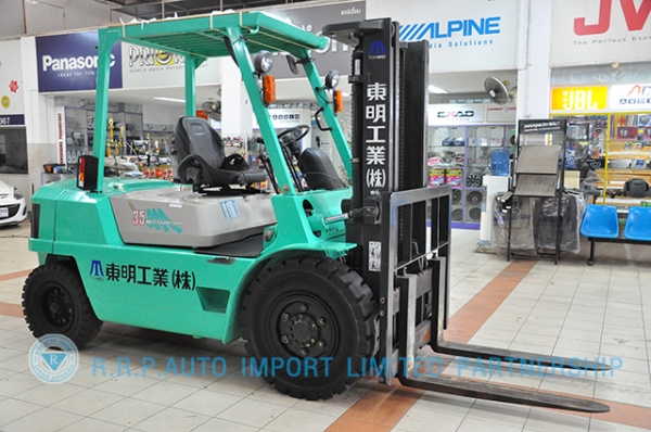 ขายรถโฟล์คลิฟท์มือสอง MITSUBISHI รุ่น FD35-00409 ราคา 430,000 บาท นำเข้าจากประเทศญี่ปุ่น 100\% ไม่เคยใช้งานในประเทศไทย