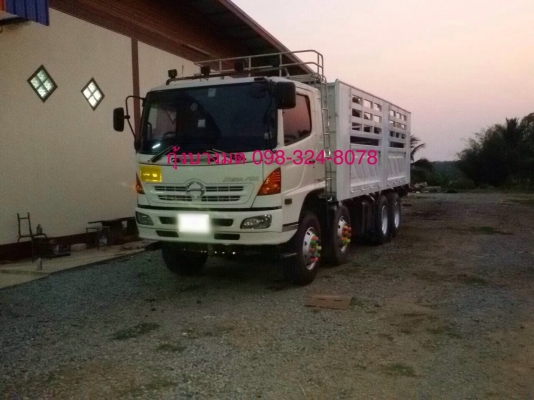 ขายรถบรรทุก HINO FM2PNPD เฟืองช้า เครื่อง P11C- 320 แรง 2 เพลา ปี 48 กระบะสามมิตรไม่ดัมพ์ มีระบบลากพ่วง ยางดี ทะเบียนพร้อม