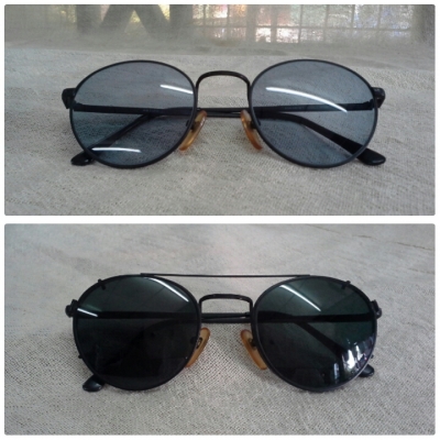 แว่นตาทรง 'หยดน้ำ' พร้อมคลิปออน  MA WEST COLLEGE made in Englad  ราชสีห์ดำ!