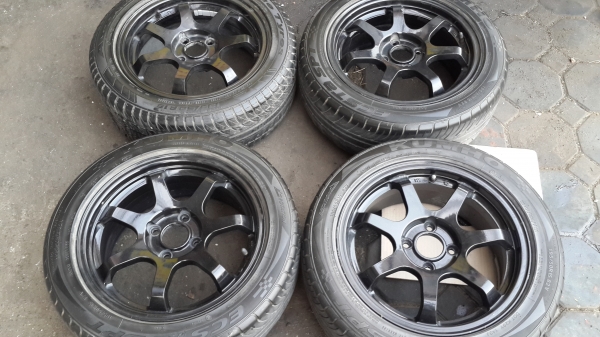 TE38 ขอบ 15 4/100 แถมยางครบชุด 4วง