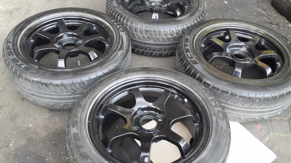 TE38 ขอบ 15 4/100 แถมยางครบชุด 4วง