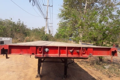 ขายหางพื้นเรียบ อู่พนัส ยาว 12 เมตร 3 เพลา ปี 35 ยางดี สภาพพร้อมใช่งาน