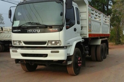 ขายรถสิบล้อดัมพ์ ISUZU เครื่อง 320 แรง 2 เพลา ปี 49 กระบะดัมพ์สามมิตร ยางดี ทะเบียนพร้อม