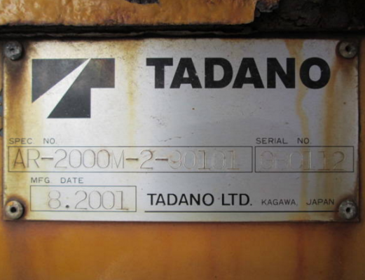 ขาย TADANO AR2000M-2 ขาย TADANO AR2000M-2