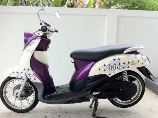Yamaha Fino ม่วงขาว ไมล์แยก ชุดสีสวย เครื่องเดิม มือเดียว พร้อมใช้