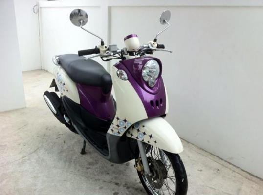 Yamaha Fino ม่วงขาว ไมล์แยก ชุดสีสวย เครื่องเดิม มือเดียว พร้อมใช้