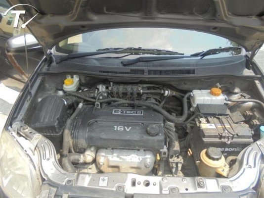 CHEVROLET AVEO 1.6 LS โฉม ปี06-12 สีเทา-ดำ เกียร์ออโต้ ติดแก๊ส LPG